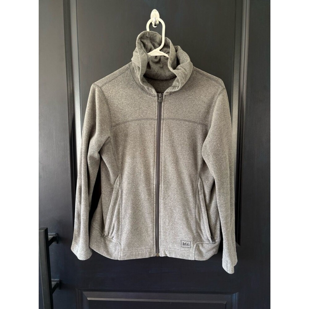 REI Zip Fleece Hoodie Gray Size Medium